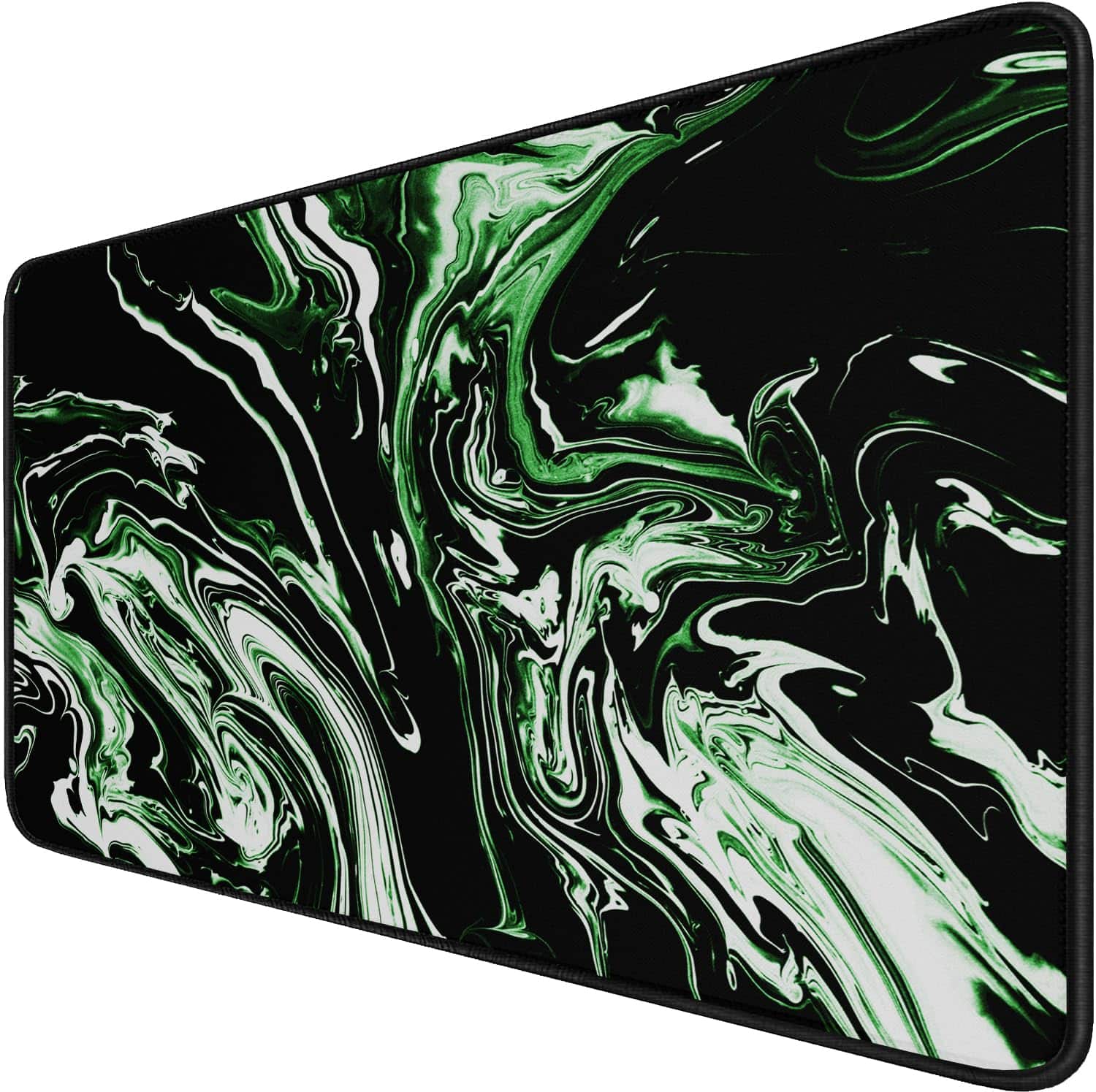 Stylel Star - Large Extended Gaming Mouse Pad with Stitched Edges, (31.5X15.7In) Durable Non-Slip Natural Rubber Base, Waterproof C - Marble Green