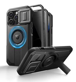 Dexnor - Case for iPhone 14 Pro with Privacy Screen Protector Compatible with MagSafe Rugged Bumper Magnetic Protective Case - Privacy Black