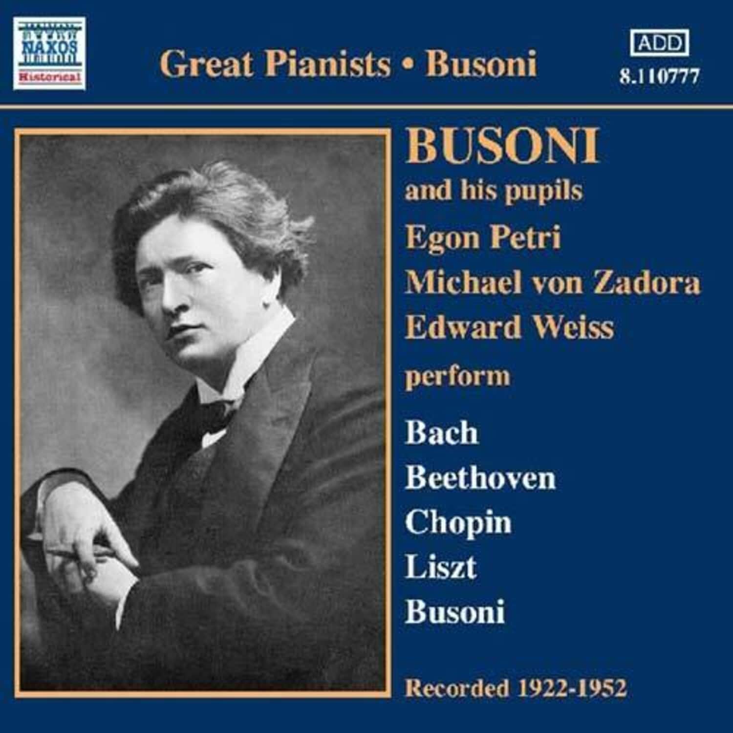 Busoni - Busoni  - COMPACT DISCS