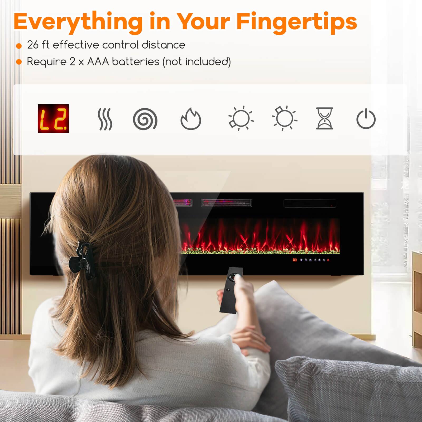 Everything in Your Fingertips

- 26 ft effective control distance
- Require 2 x AAA batteries (not included)