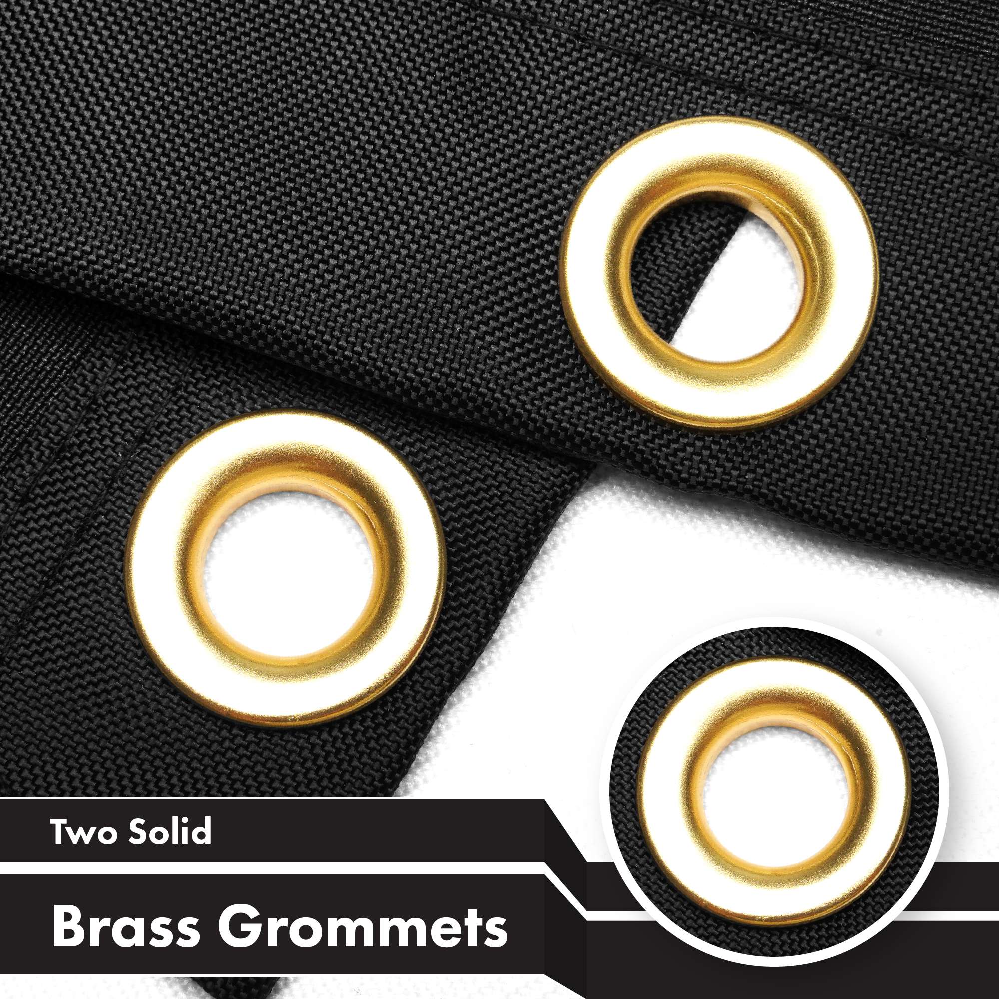 Two Solid Brass Grommets