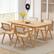 Angle. Costway - Set of 4 Rattan Accent Chairs Mid Century Dining Armchair Bamboo Frame Kitchen - Natural.