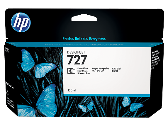 hp Precise. Reliable. Every time.  
DESIGNJET 727  
Photo Block Negro Fotográfico  
Noir Photo  
Schwarz Foto  
130 ml