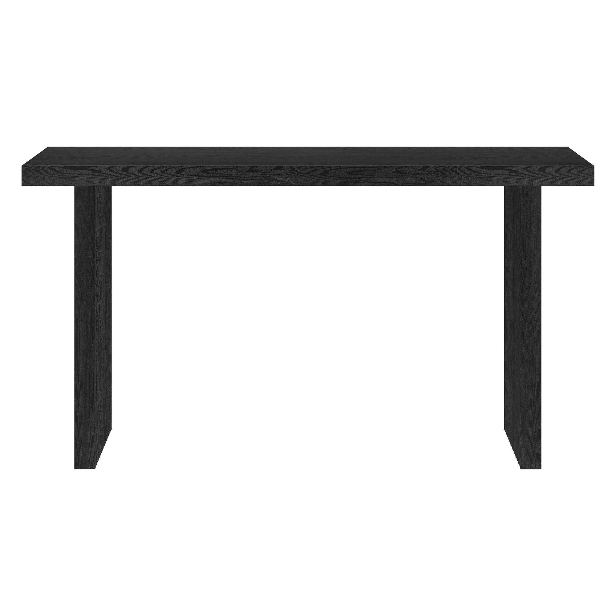 Angle. Hudson&Canal - Soren 55" Wide Rectangular Fluted Console Table - Black.