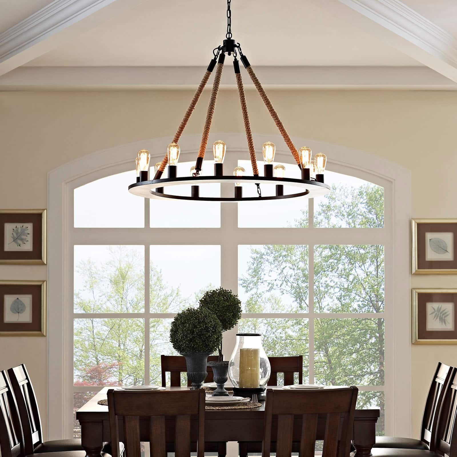 Encircle Chandelier by Modway - Brown