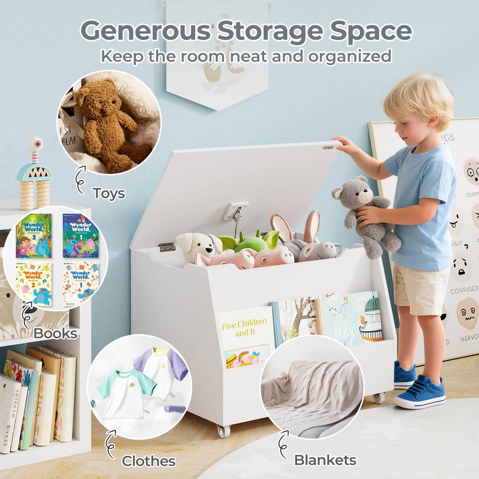 Generous Storage Space  
Keep the room neat and organized  

Toys  
Books  
Clothes  
Blankets  

RST BEAR  
IGS Toys  
SURP  
Wendut Werld : 2 Wunder World 1  
SILLY : Wender World R  
Wunder World, CONFUSED  
Five Children and It  
NERVO JT4iM EEVHN