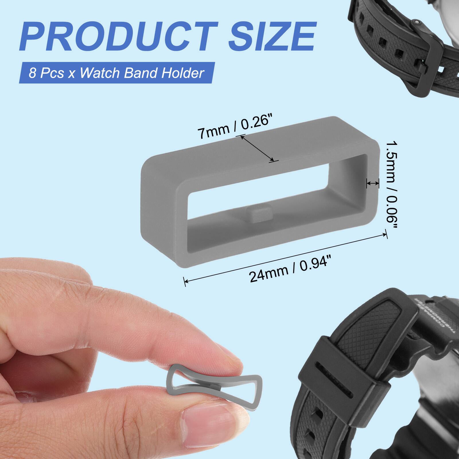 PRODUCT SIZE  
8 Pcs x Watch Band Holder  
7mm / 0.26"  
24mm / 0.94"  
1.5mm / 0.06"