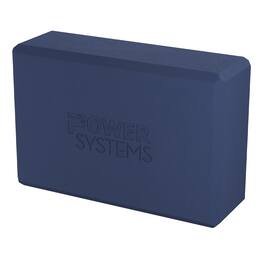Power Systems - Lightweight Yoga Block, 9" x 6" x 4" Exercise Block for Stretching & Pilates - Navy