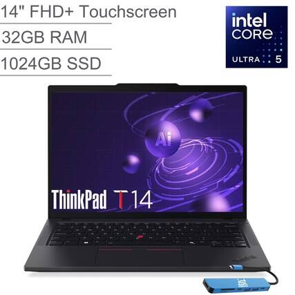 14" FHD+ Touchscreen
32GB RAM
1024GB SSD
Intel Core Ultra 5
ThinkPad T14