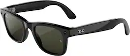 Ray-Ban Meta - (Gen 3) Wayfarer Large - AI Glasses with Camera - Polarized Green Lenses - Shiny Black