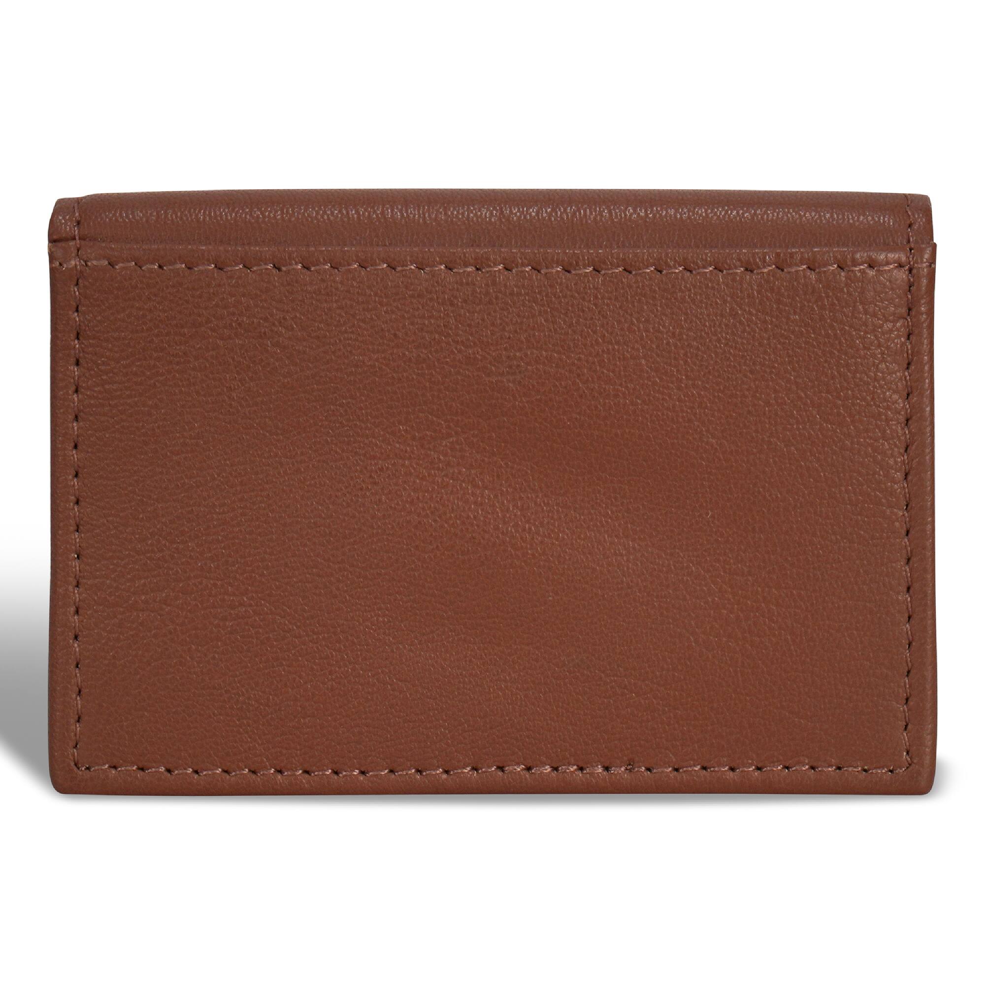 Left. Champs - Onyx Collection Leather Card Case - Brown.