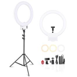 Neewer - 18" 55W Ring Light Kit with Tripod - LED Ringlight with Cold Shoe & Phone Holder for Video