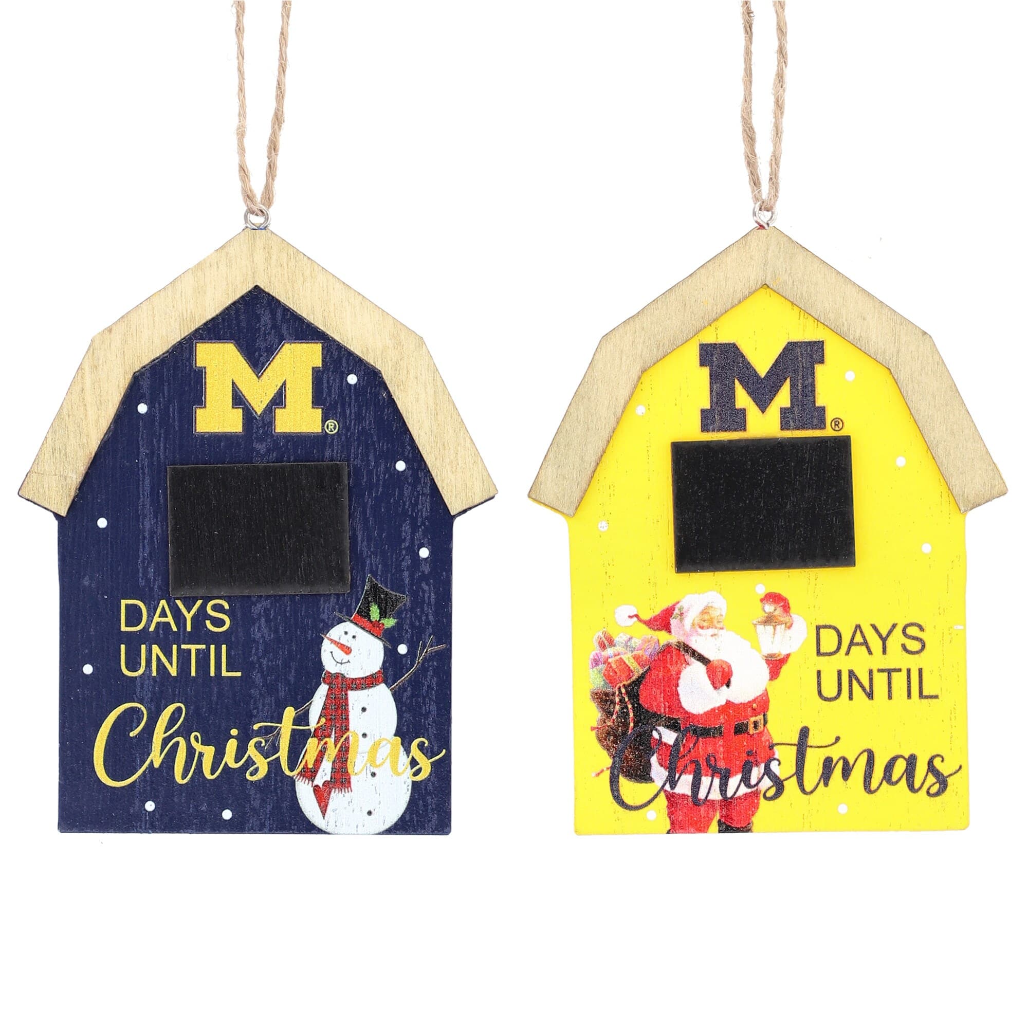 The Memory Company - Michigan Wolverines 2-Pack Countdown Ornament Set - Multicolor