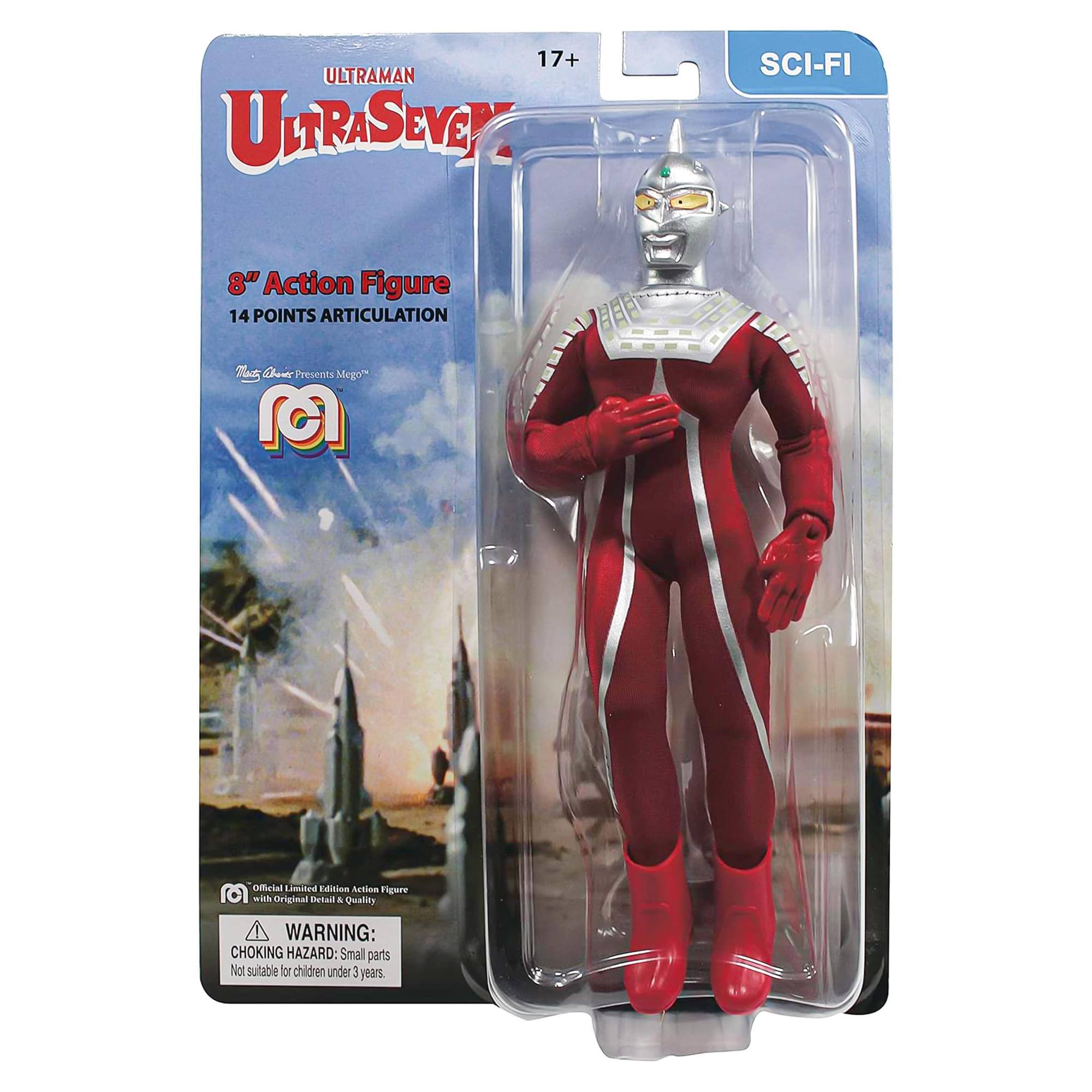 17+ ULTRAMAN ULTRASEVEN SCI-FI 8" Action Figure 14 POINTS ARTICULATION The Bed Presents Mego" M Official Limoed Edition Action Figure with Original Detail & Quality WARNING: CHOKING HAZARD: Small parts Not suitable for children under 3 years.