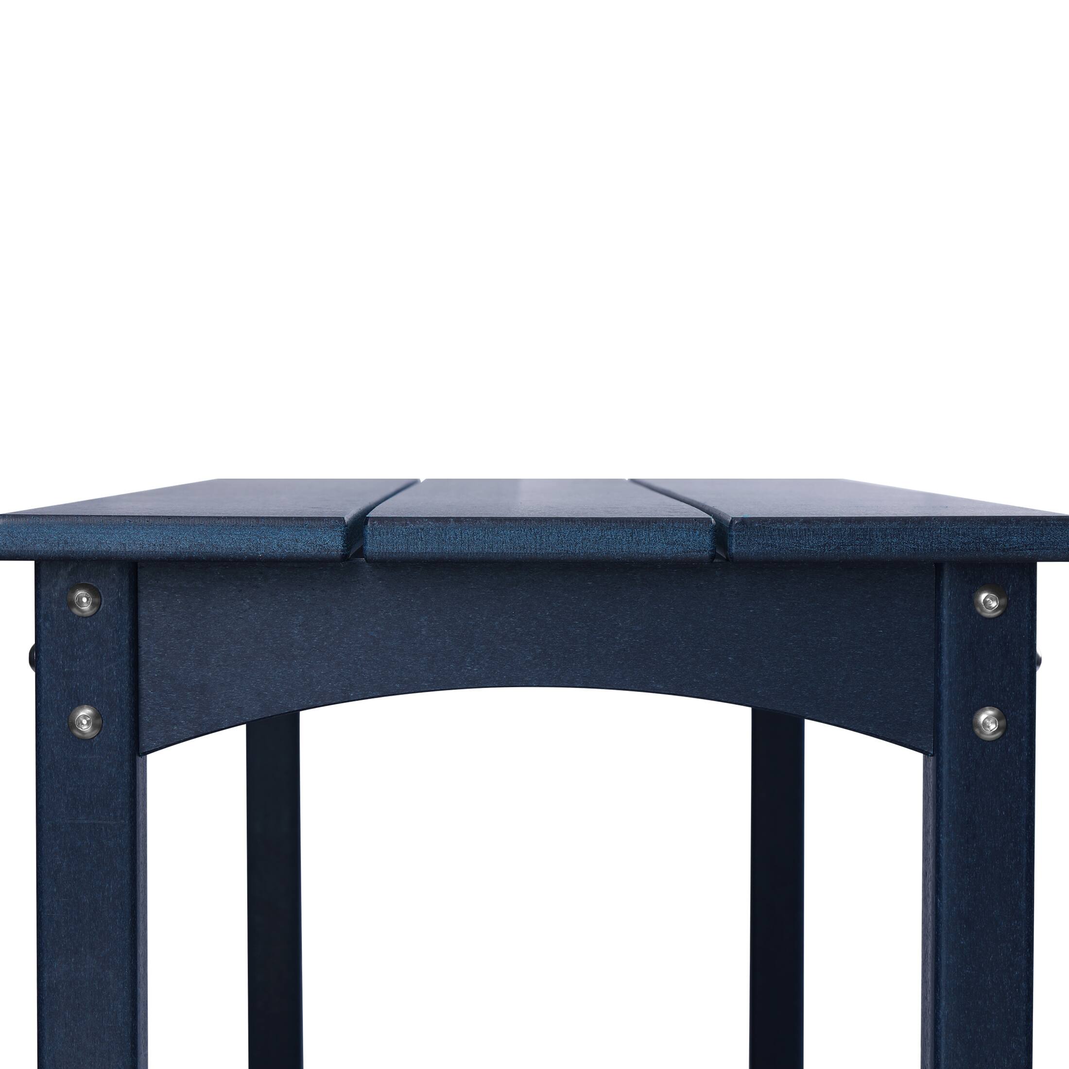 Alt View 5. WestinTrends - WestinTrends Malibu 55" Outdoor Patio HDPE Adirondack 2-Tier Shelf Console Table - Navy Blue.