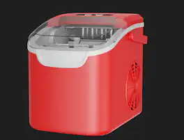 Electactic - Portable Countertop Bullet Ice Maker 26lbs/24h - Red