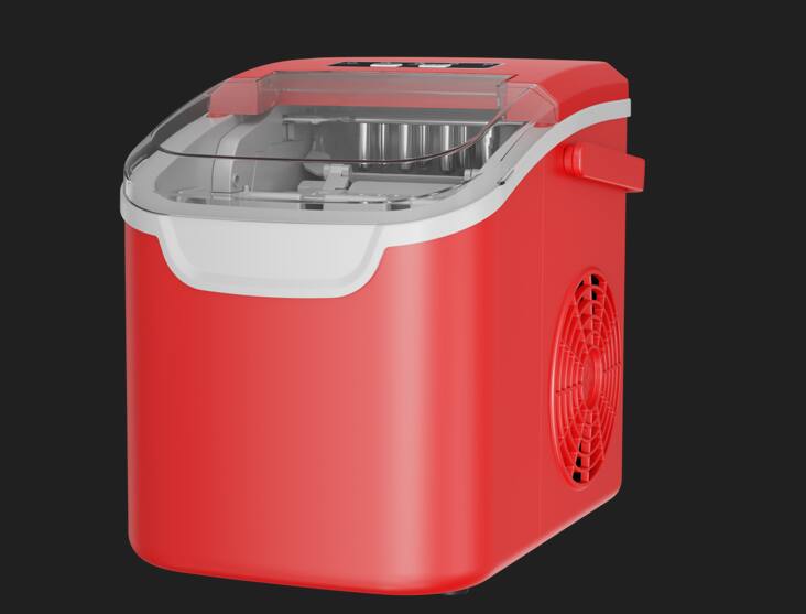 Front. Electactic - Portable Countertop Bullet Ice Maker 26lbs/24h - RED.