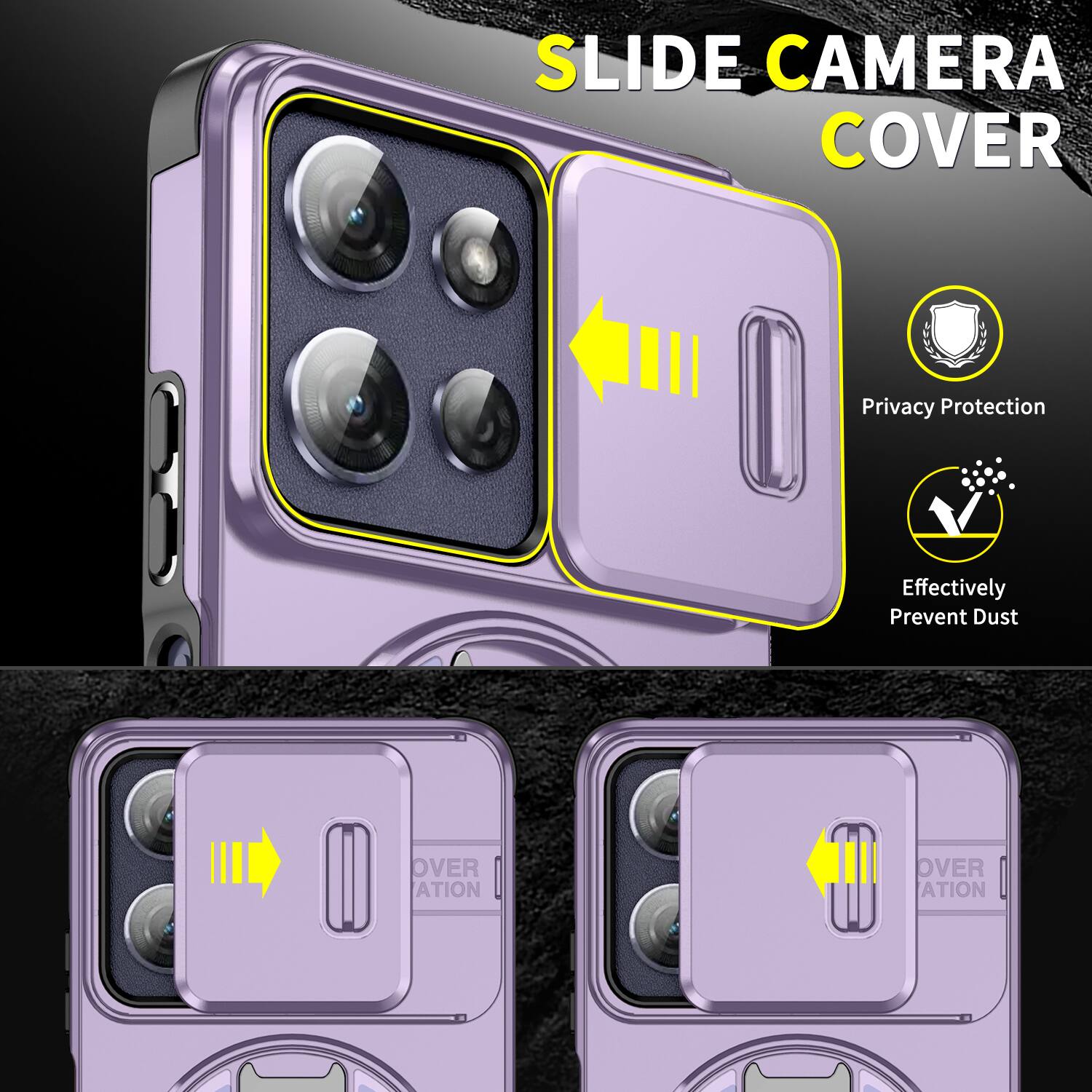SLIDE CAMERA COVER

Privacy Protection
Effectively Prevent Dust