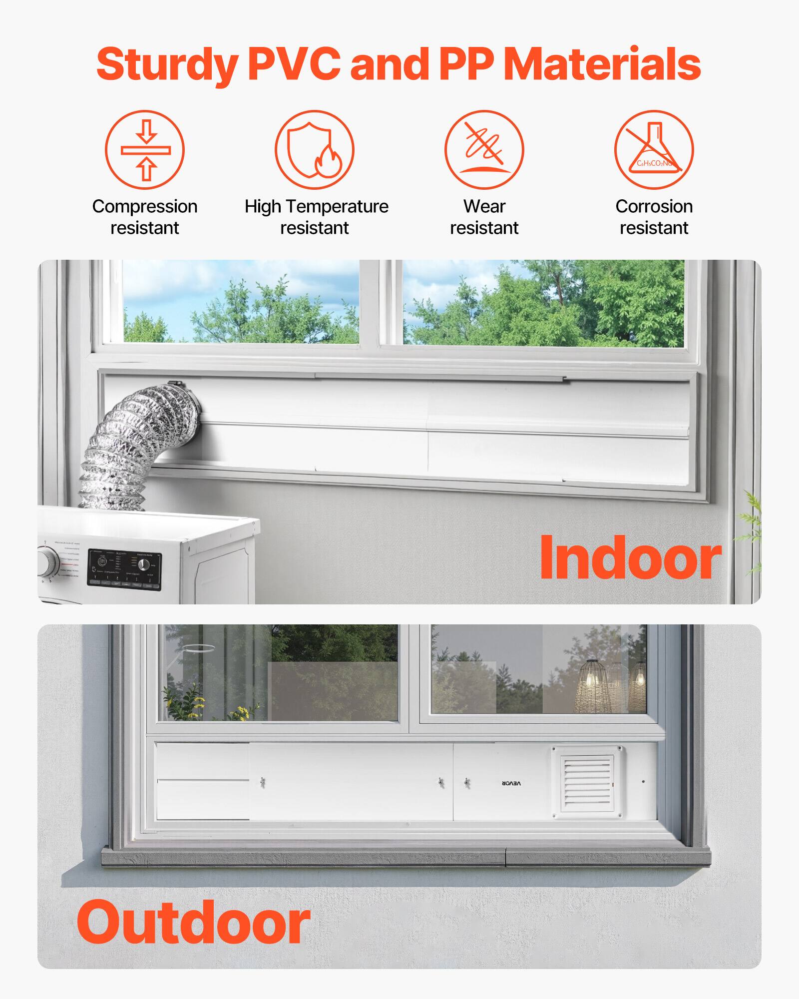 Sturdy PVC and PP Materials

- Compression resistant
- High Temperature resistant
- Wear resistant
- Corrosion resistant

Indoor and Outdoor