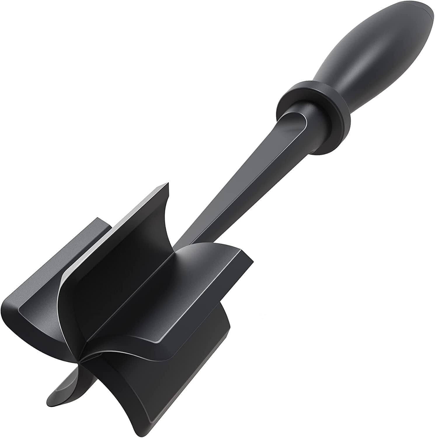 PARKER SLATER - Meat Chopper Tool – 5-Blade Nylon Masher for Ground Beef & Hamburger, Heat-Resistant - Black