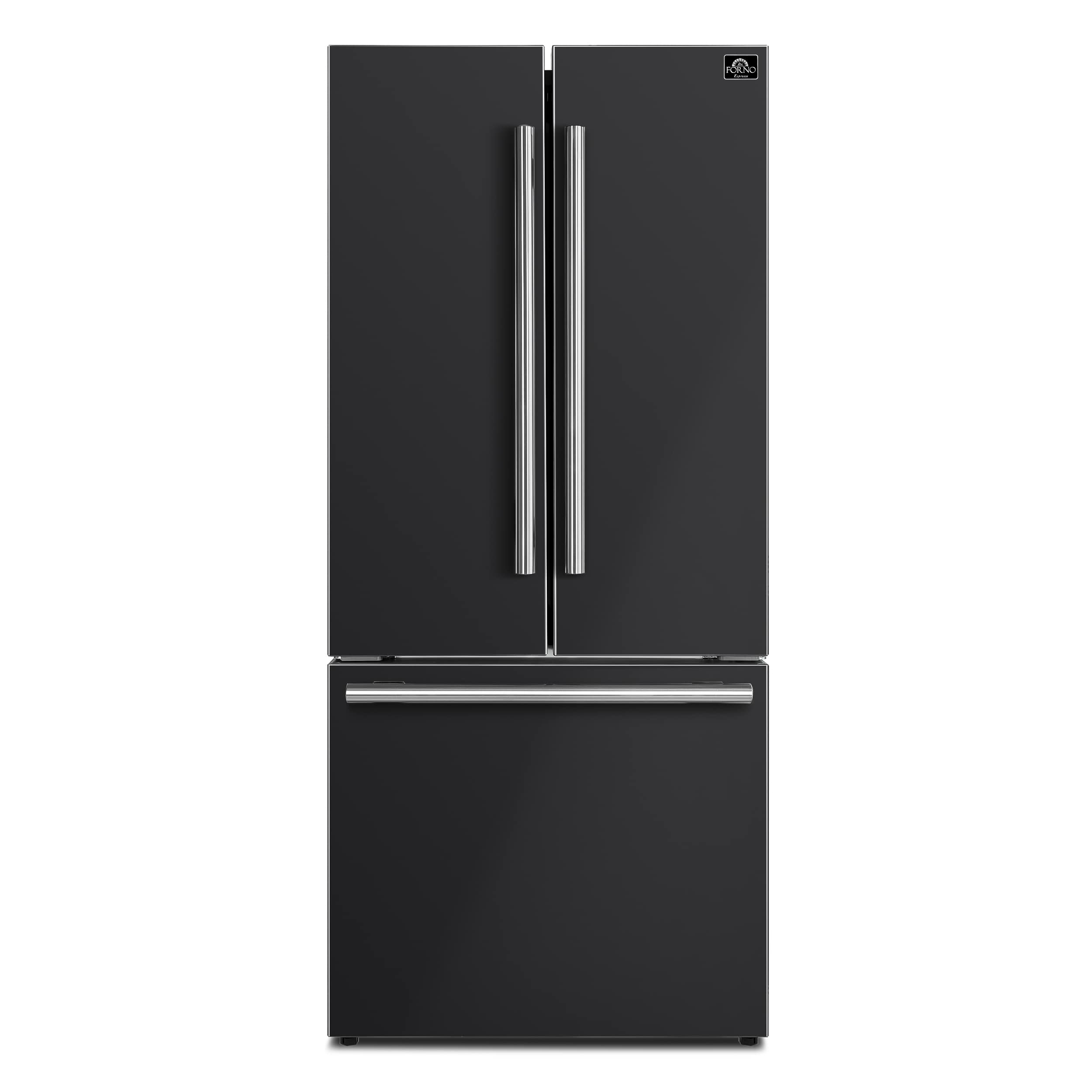 Forno Appliances - Gallipoli 17.5 Cu. Ft. Freestanding French Door Refrigerator - Black