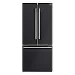 Forno Appliances - 34 in. Wide Gallipoli 17.5 Cu. Ft. Freestanding French Door Refrigerator - Black