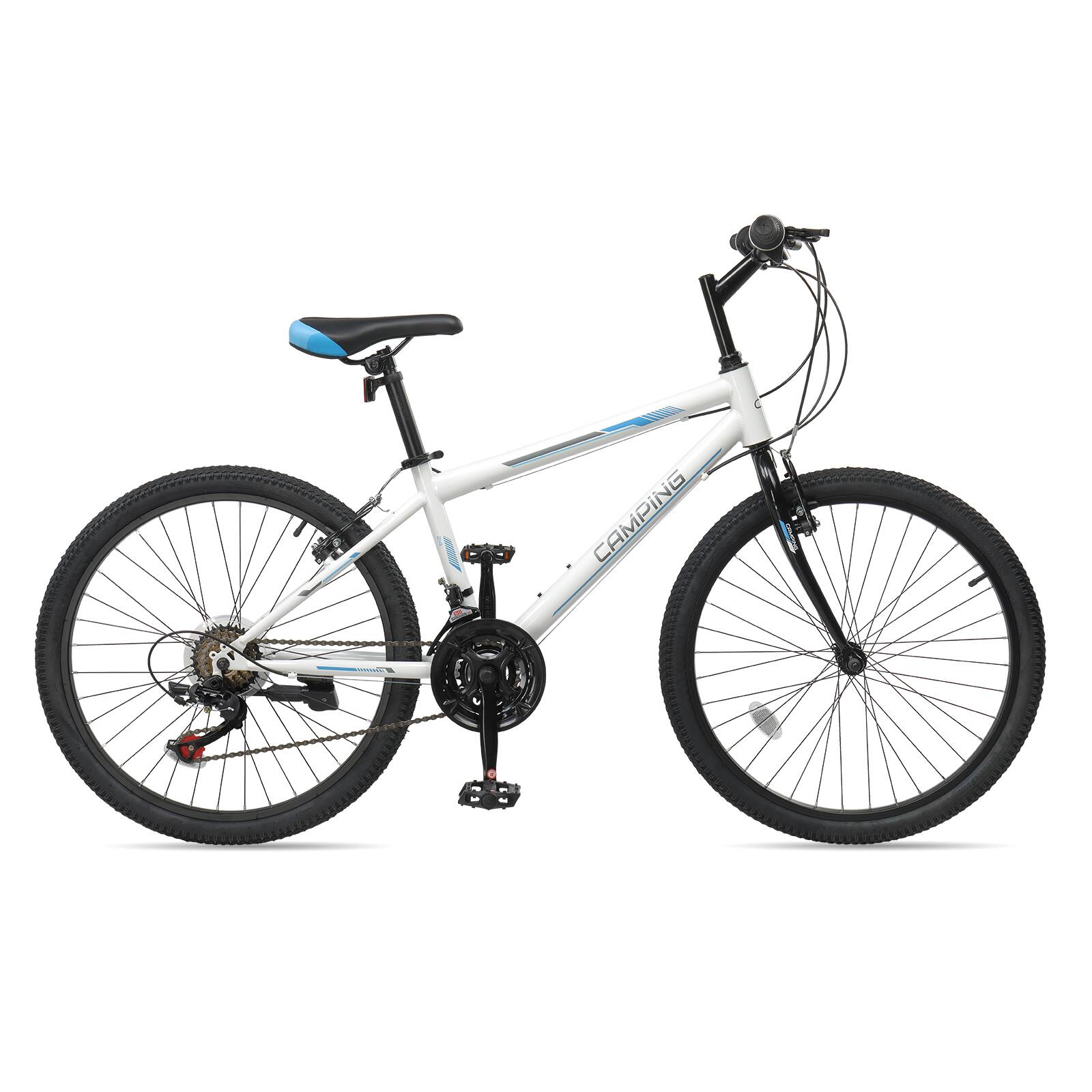 Front. Winado - 24 inch Mountain Bike for Women, Sport Cycling MTB Bicycle 21 Speeds - White.