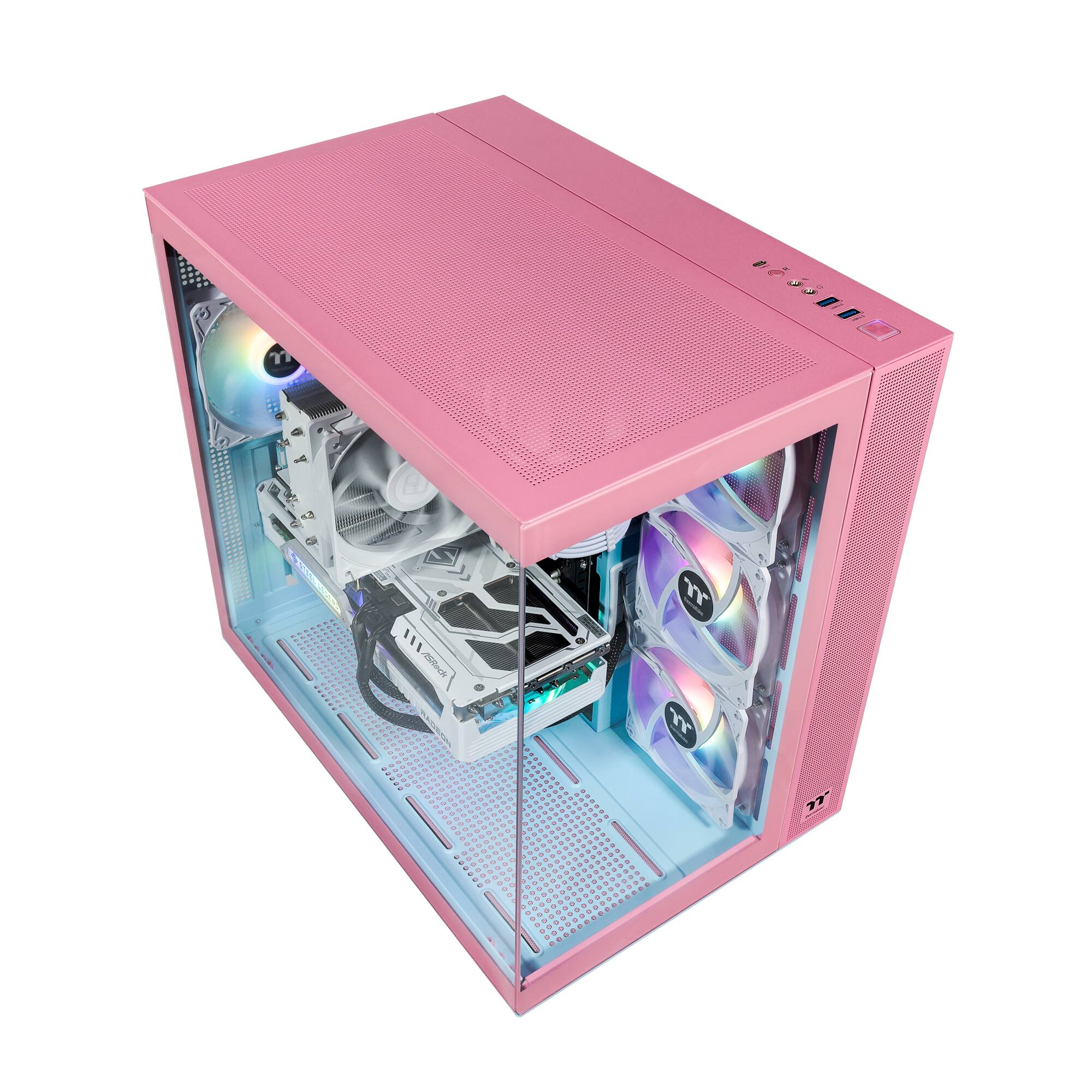 Alt View 8. Velztorm - Velztorm Pink Fultix Desktop PC (AMD Ryzen 5-5500, 16GB DDR4, 1TB PCIe SSD, Win 11 Pro) - Rose Pink.