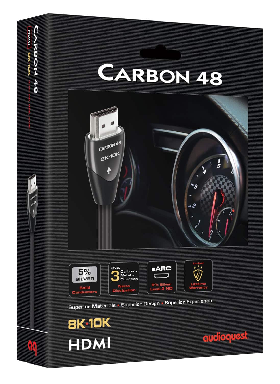 AudioQuest Carbon 48 10' 4K-8K-10K 48Gbps In-Wall Rated HDMI AudioQuest Carbon 48 10' 4K-8K-10K 48Gbps In-Wall Rated HDMI