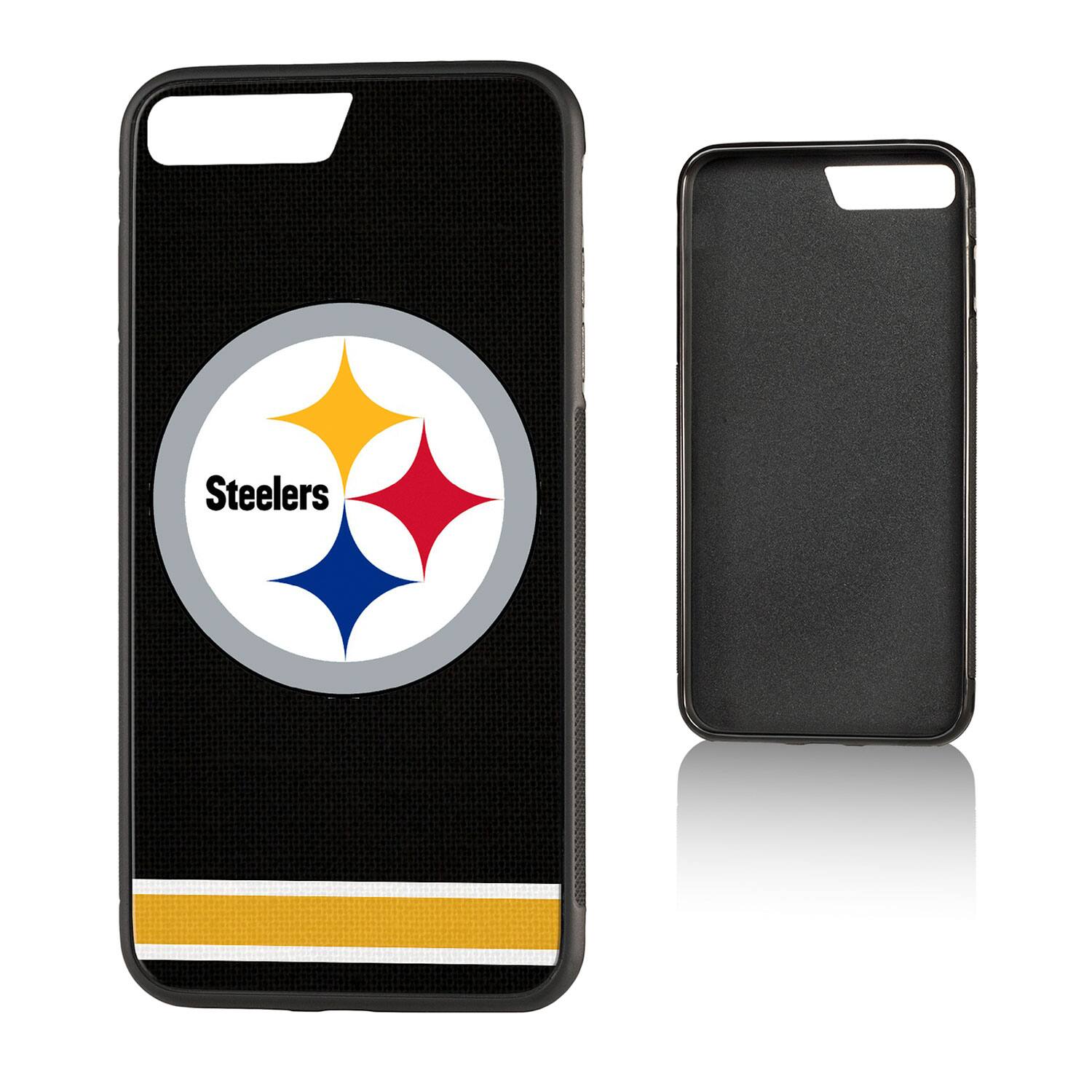 Alt View 3. Keyscaper - Pittsburgh Steelers iPhone Stripe Design Bump Case - 14 - Multicolor.
