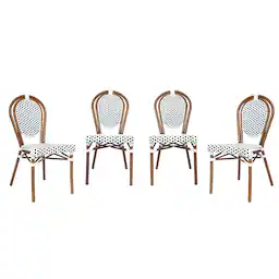 White Navy/Natural Frame Set of 4