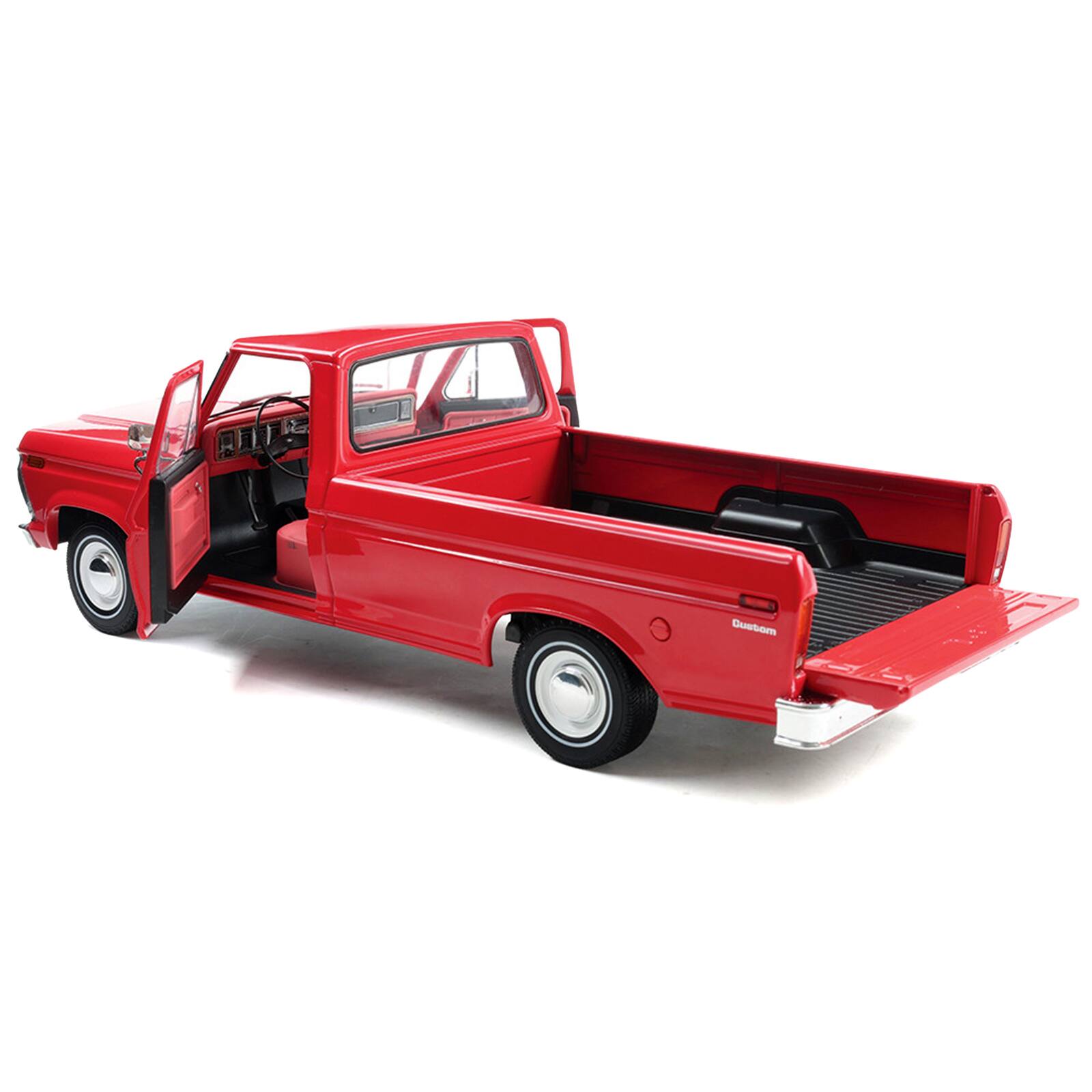 Alt View 1. IXO - 1974 Ford F-100 Pickup Truck Candy Apple Red 1/18 Diecast Model Car by IXO Models.