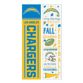 Evergreen Enterprises - Los Angeles Chargers 47" Double Sided Fall Leaner Fan Sign - Multicolor