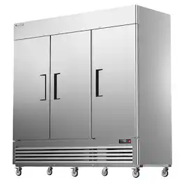 Coolski - 82'' Commercial Refrigerator 3 Doors, Reach-In Refrigerator Fridge for Restaurants Bars Bakeries Stores Garages - Silver