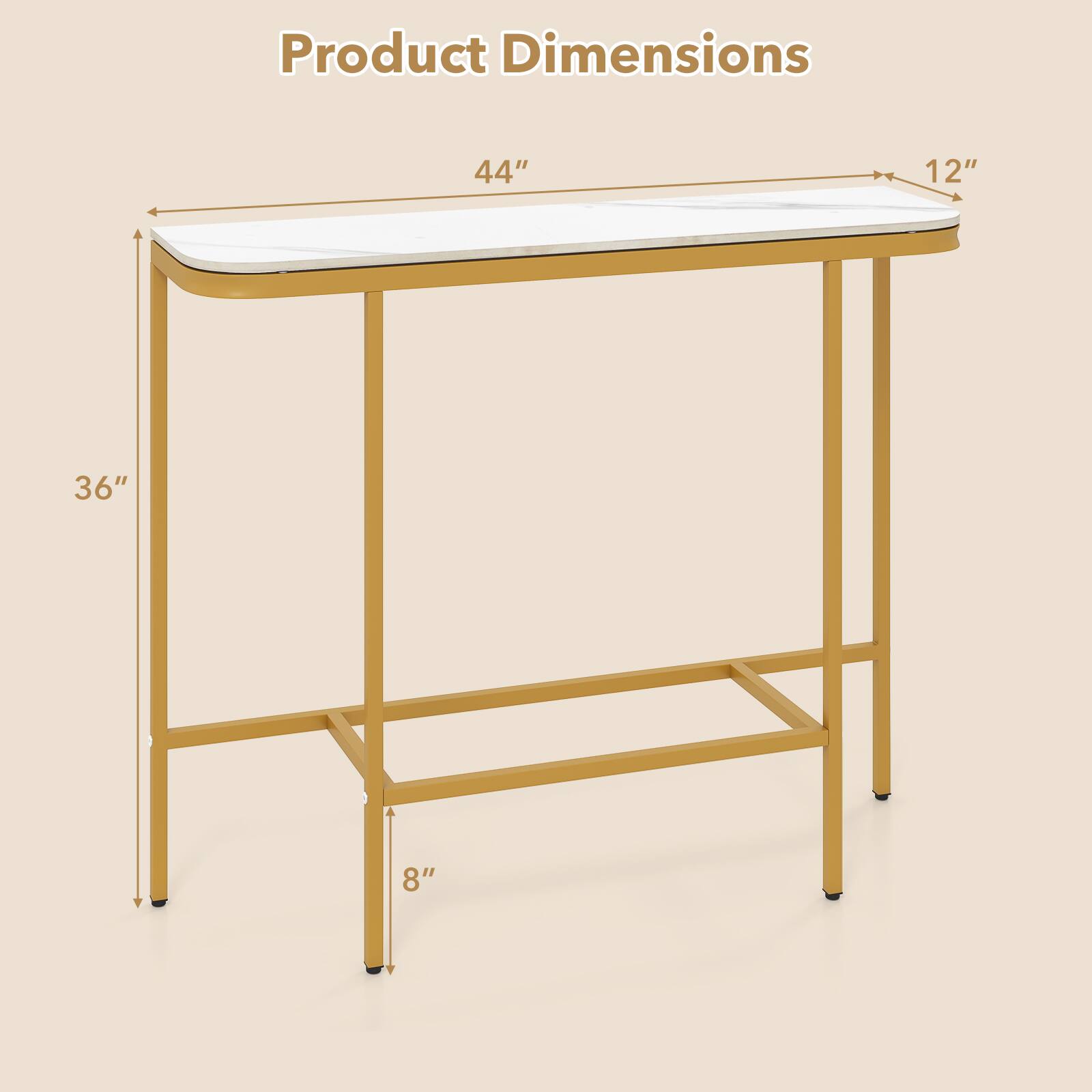 Product Dimensions
44"
12"
36"
8"