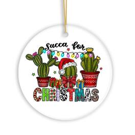 OrnamentallyYou - Cute Succulent Plant Themed Funny Ornament Succa for Christmas Cactus Garden Theme - Multi-colored