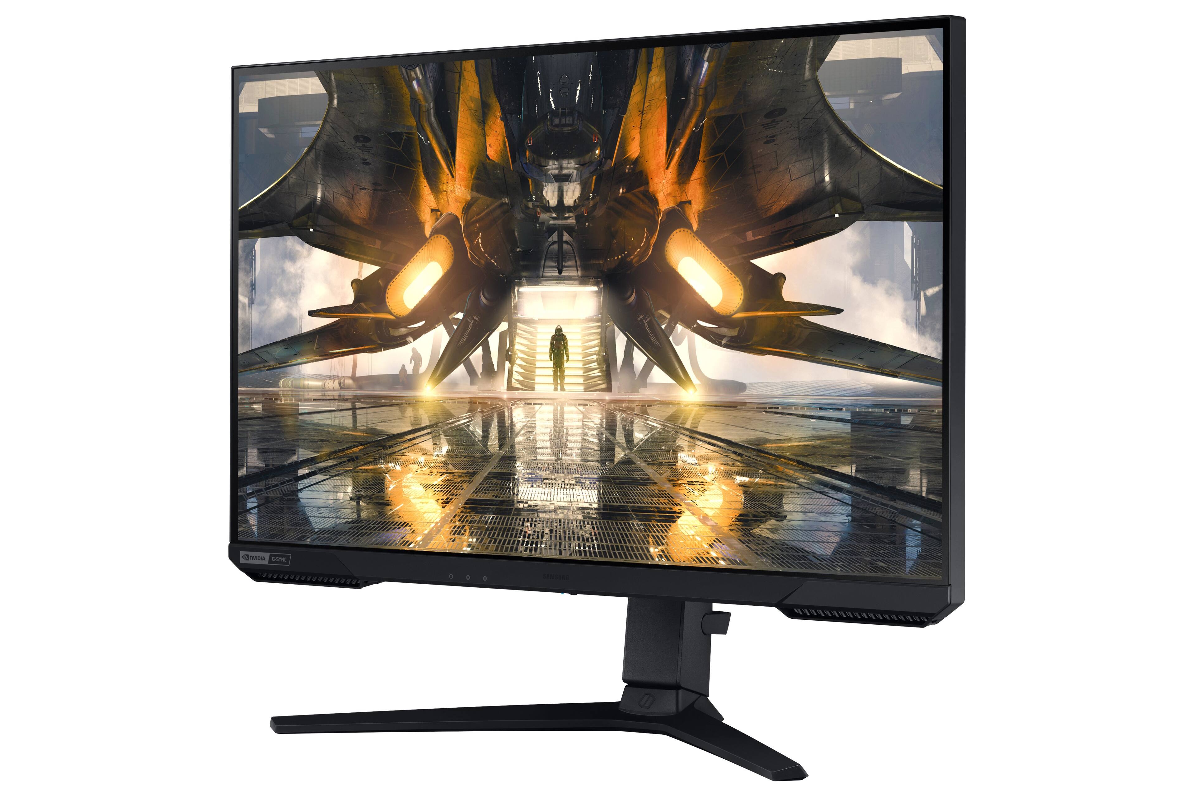 Alt View 12. Samsung - Odyssey 27” IPS LED QHD FreeSync Premium & G-Sync Compatible Gaming Monitor with HDR (Display Port, HDMI) - Black.