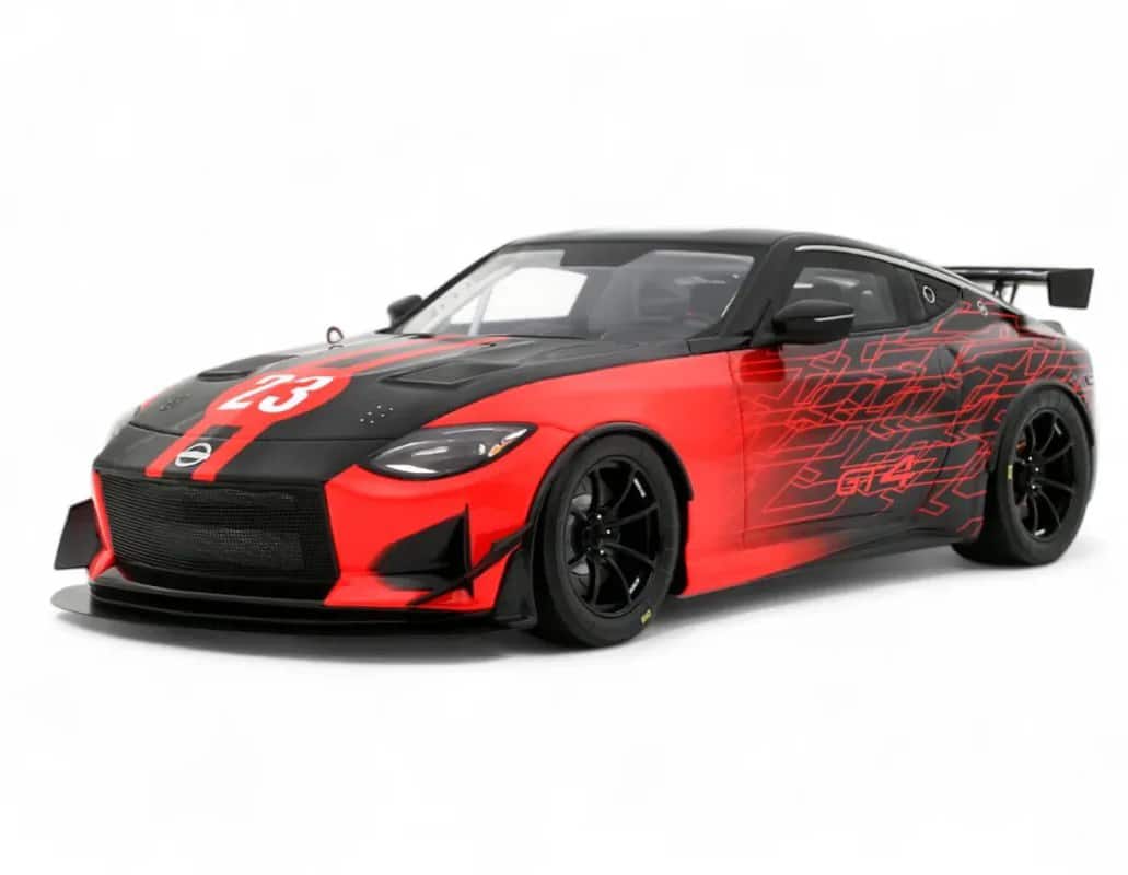 "2022 Nissan Z GT4 #23 Black with Red Graphics ""2022 SEMA Show"" 1/18 Model Car by Otto Mobile" price history on PriceWatchPro