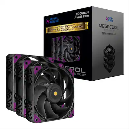 120mm PWM Fan SUPER FLOWER
AND ONLY THE FIRST MOTOR DESIGN
MEGACOOL 3-PHASE & 12-POLE FAN ON PC COOLING
SF-PF121-BK_3P
120mm PWM Fan
SF-PF121-BK_3P