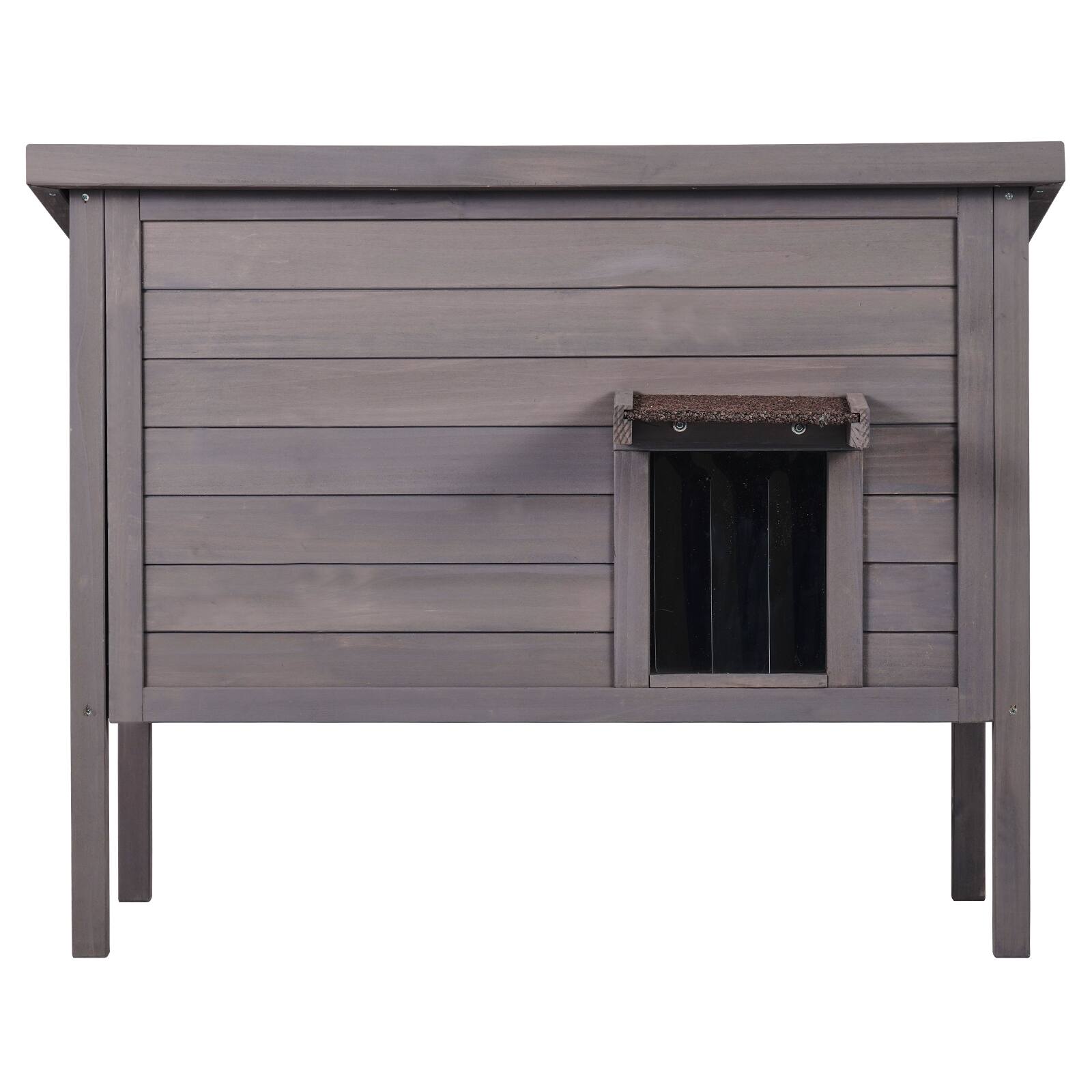 Alt View 5. VEVOR - Outdoor Cat House Weatherproof, Feral Cat Shelter for Multiple Cats, Outdoor Wooden Cat Rabbit House.