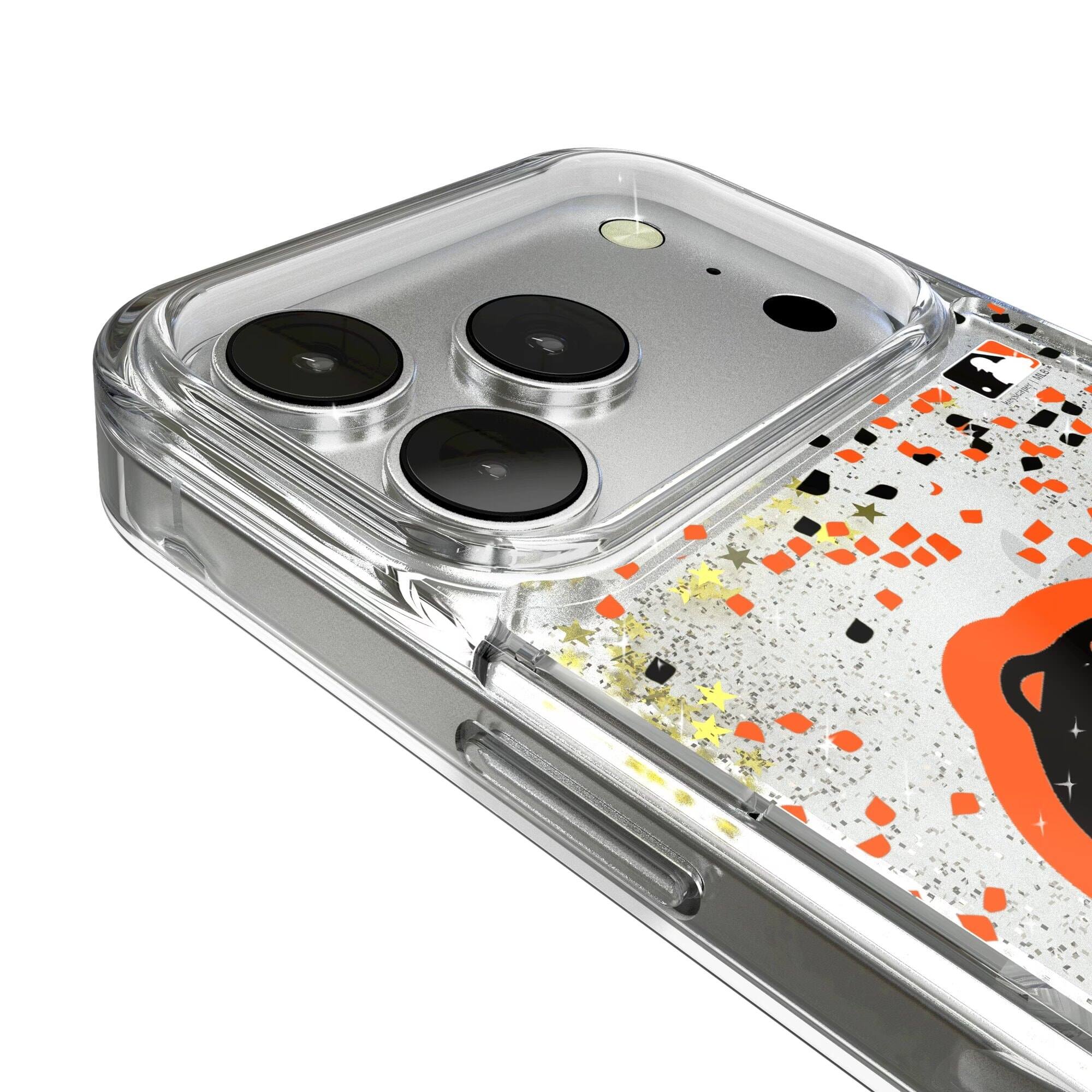 Alt View 2. Keyscaper - Baltimore Orioles Glitter Confetti iPhone Case - 16 - Multicolor.