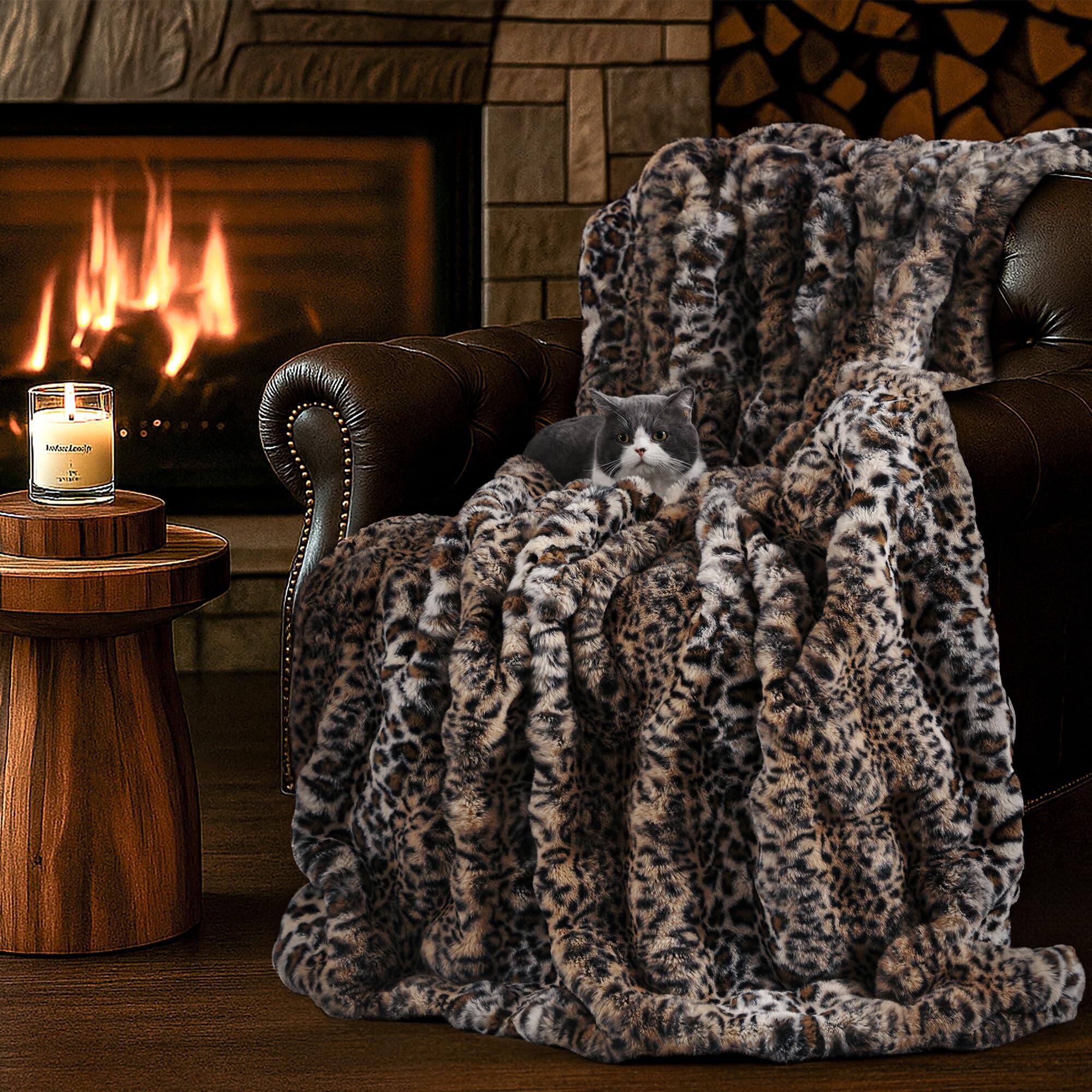 Leopard Print Throw(50" x 60")