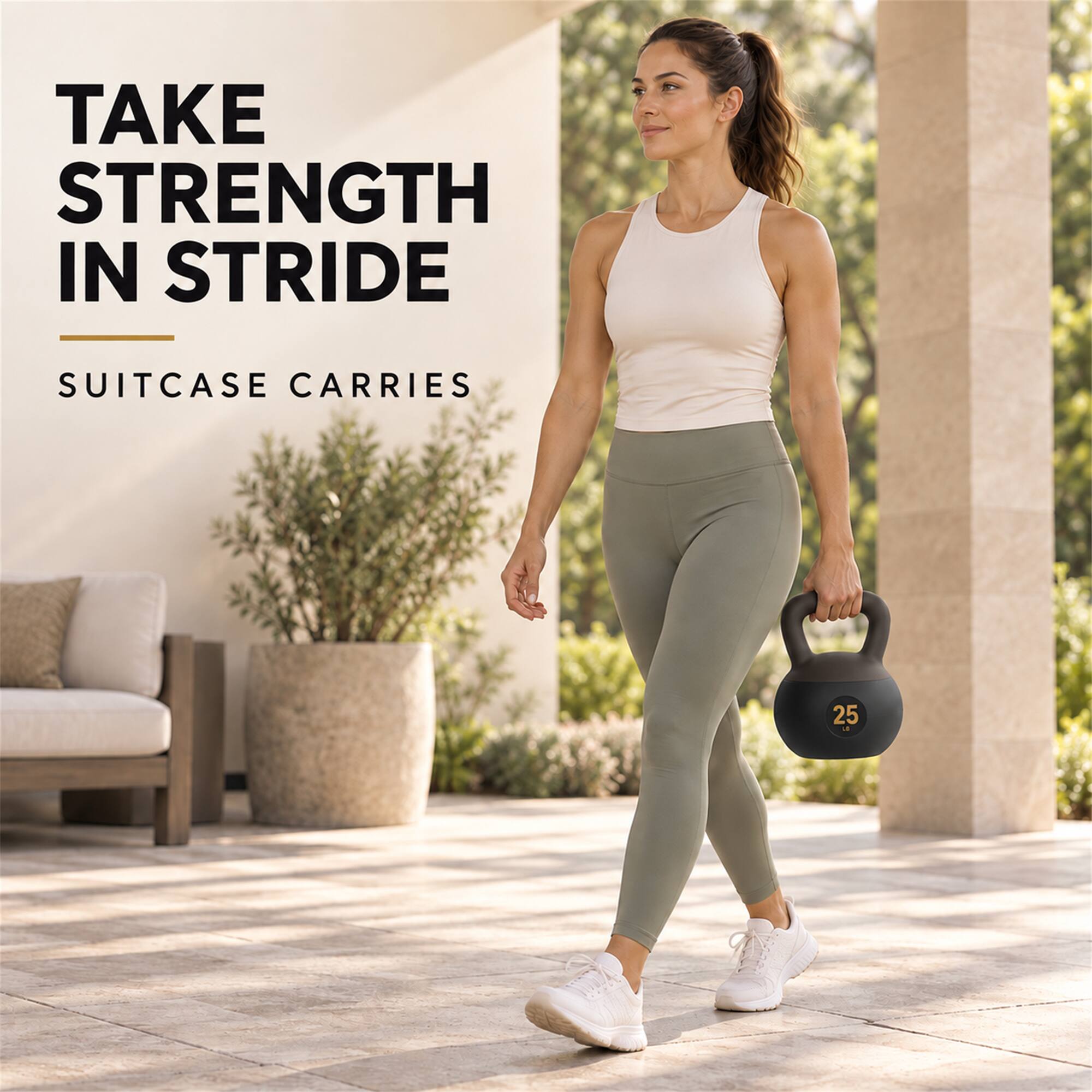 TAKE STRENGTH IN STRIDE  
SUITCASE CARRIES  
25
