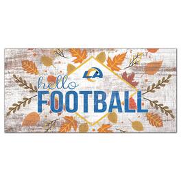 Fan Creations - Los Angeles Rams 6'' x 12'' Hello Football Wall Art - White