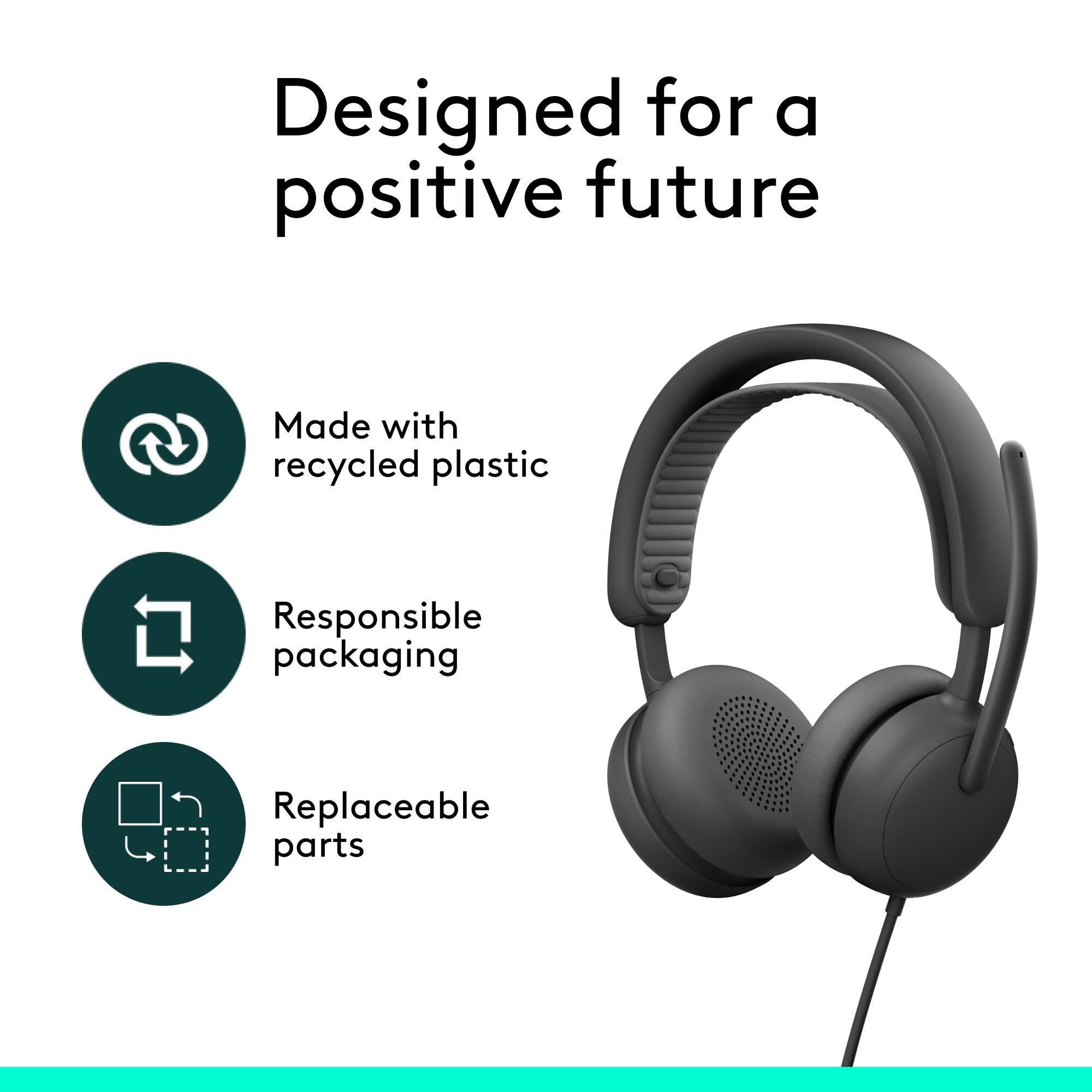 Designed for a positive future

- Made with recycled plastic
- Responsible packaging
- Replaceable parts
