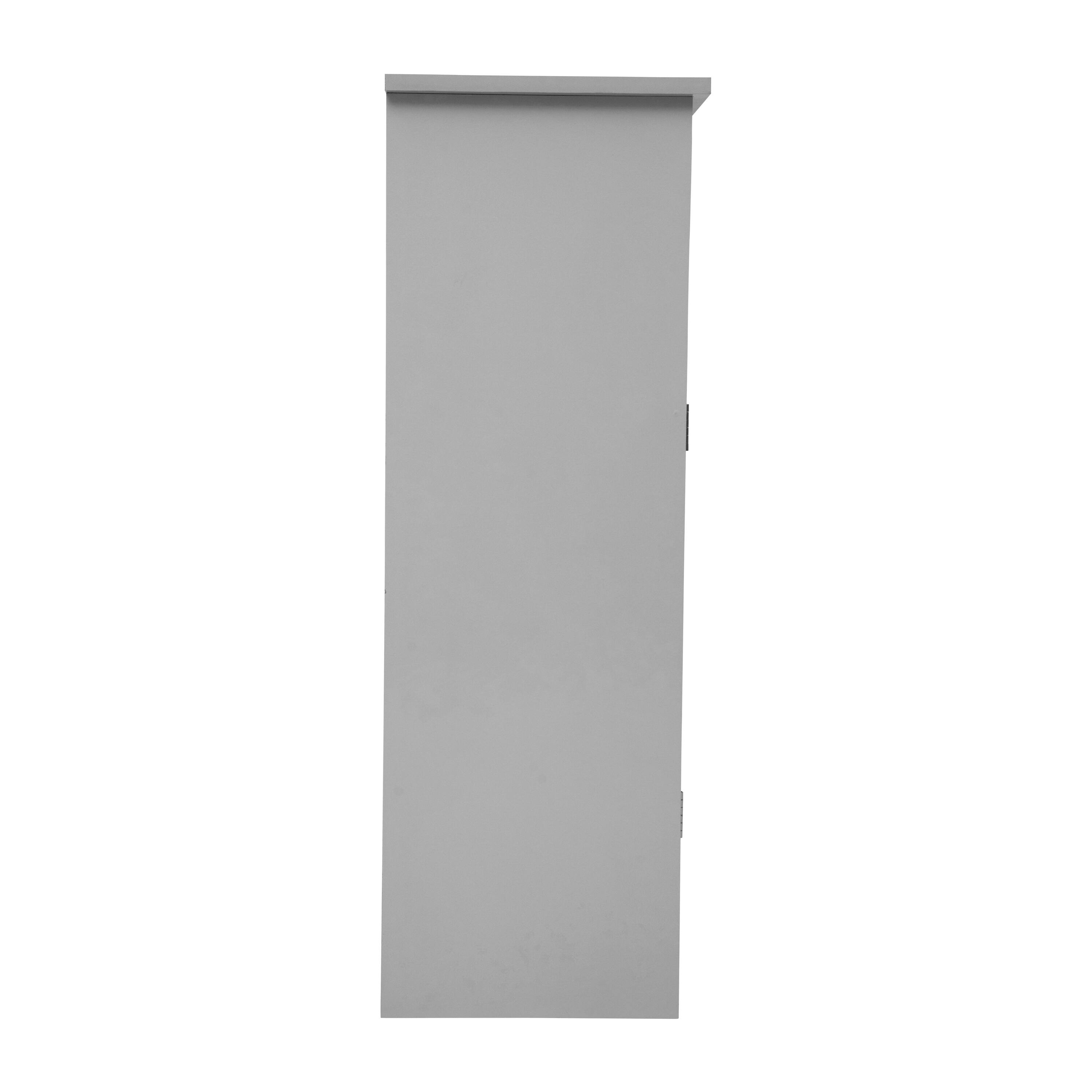 Alt View 7. Emma + Oliver - Vesta Bathroom Storage Cabinet Organizer with Adjustable In-Cabinet Shelf, Magnetic Closure Door, and Upper Open Shelf - Gray.
