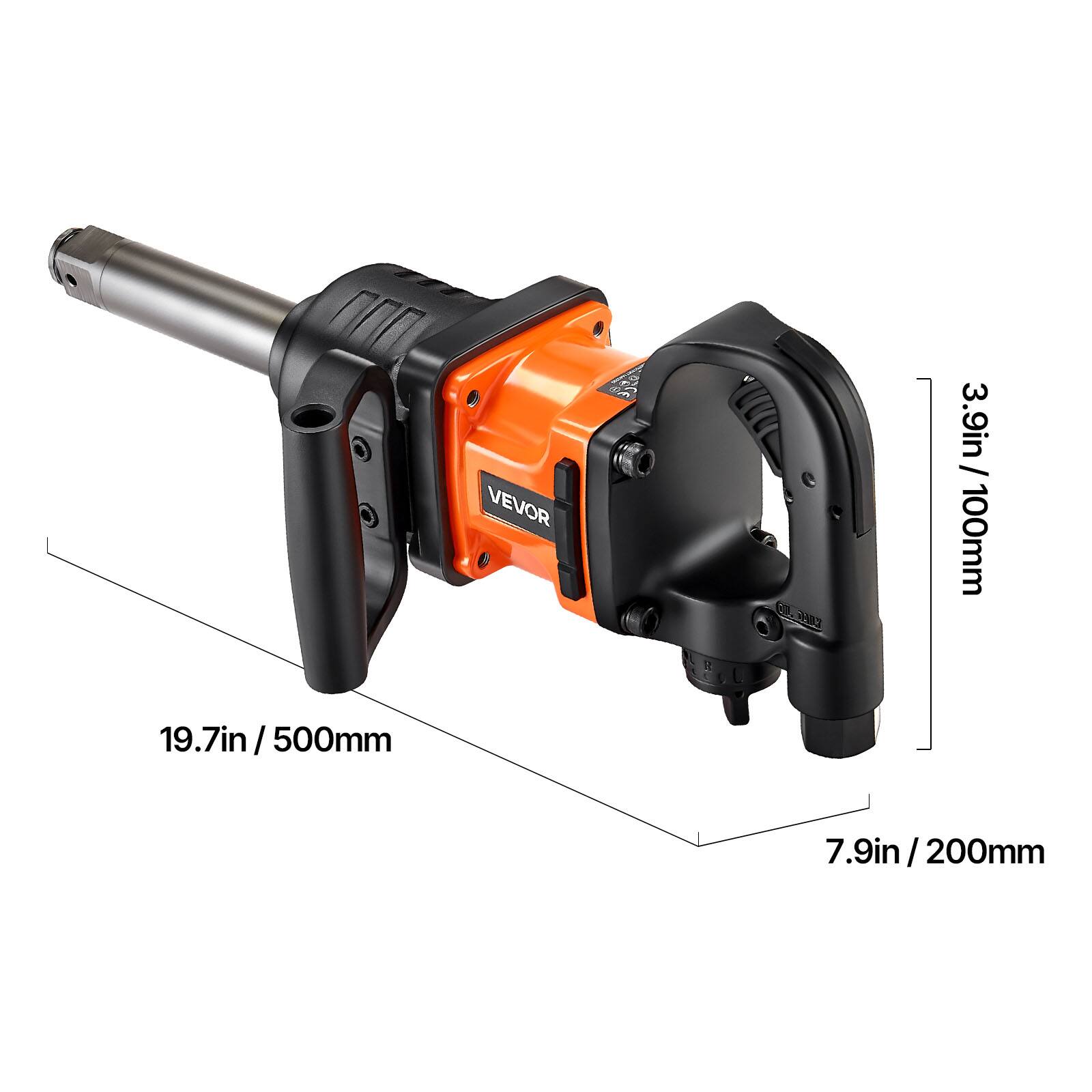 VEVOR  
3.9in / 100mm  
19.7in / 500mm  
7.9in / 200mm