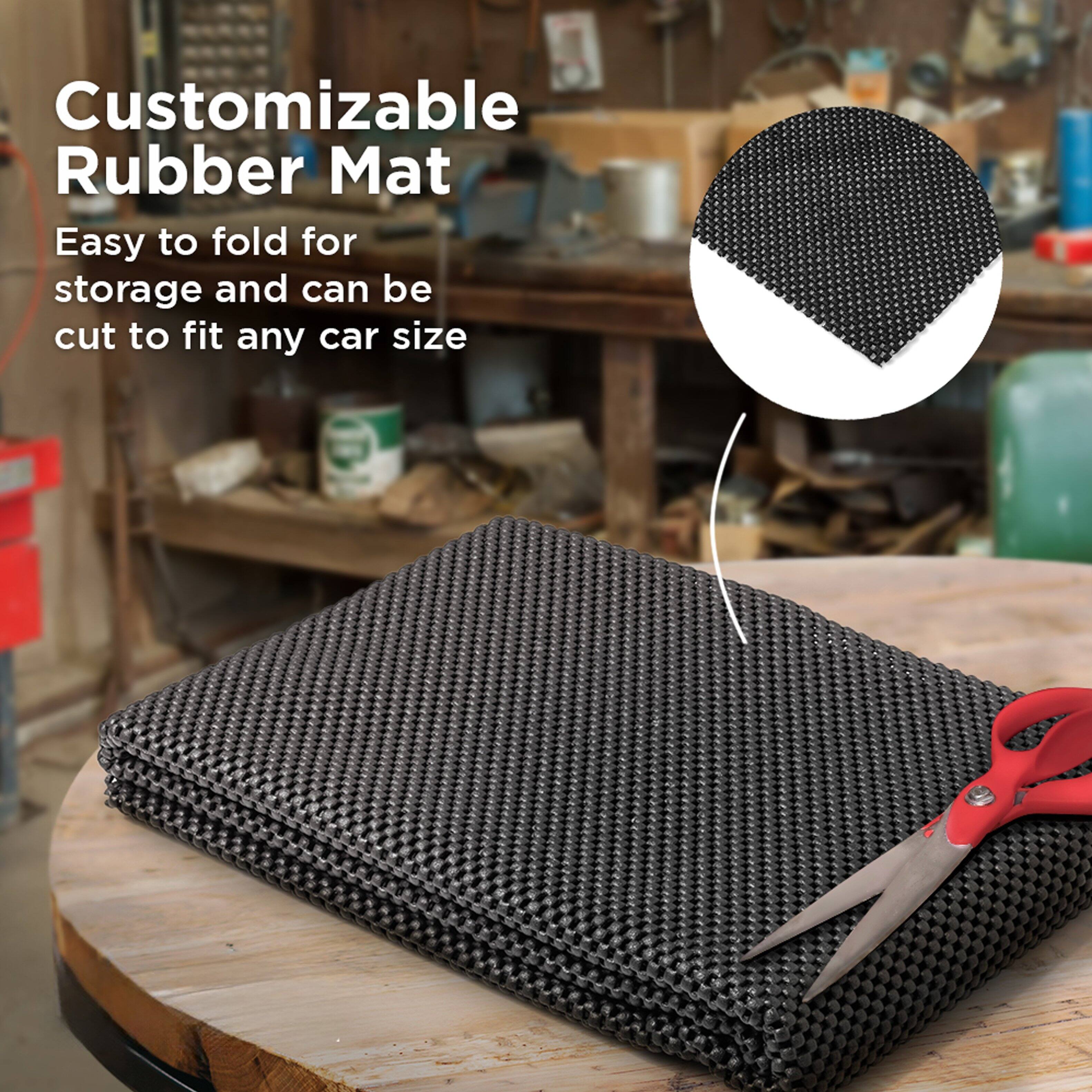 Customizable Rubber Mat

Easy to fold for storage and can be cut to fit any car size