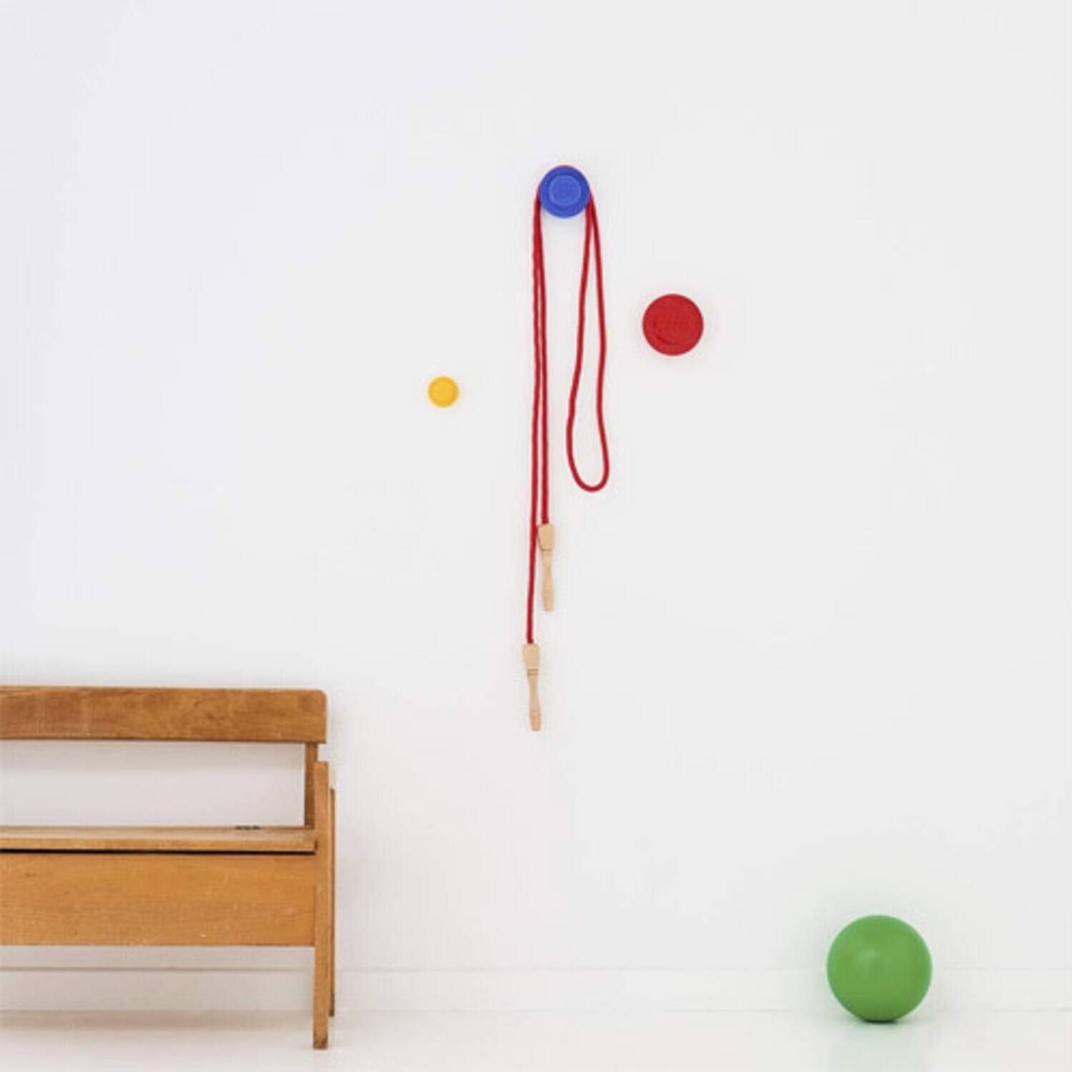 Alt View 3. Room Copenhagen - LEGO Wall Hangers 3-Piece Multipack, Yellow, Blue & Red   - COLLECTIBLES - Multicolor.