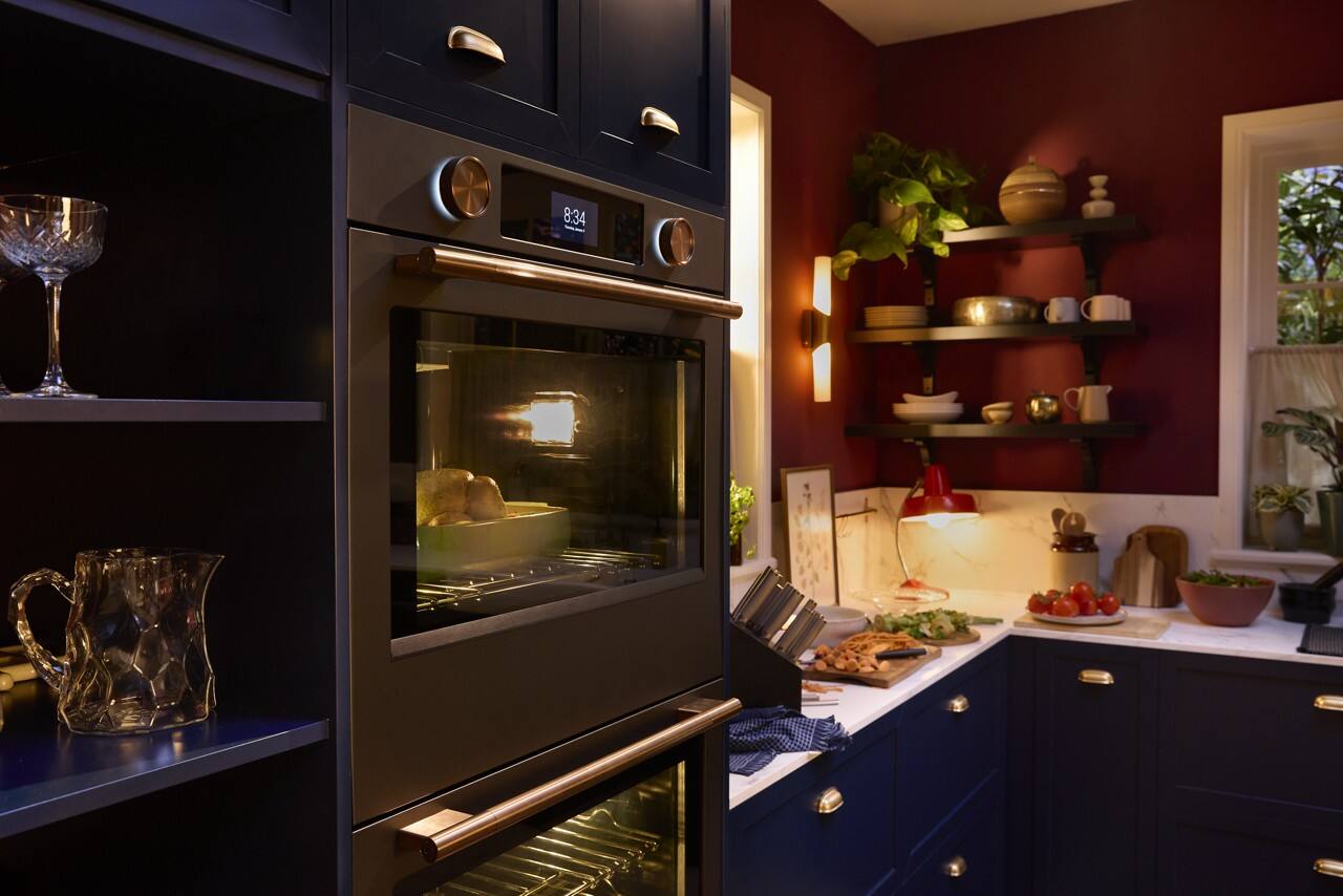 Alt View 11. KitchenAid - 30" Smart Built-In Double Electric Wall Oven with Intelligent Cooking Camera - Black Ore.